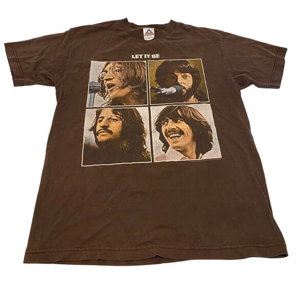 Vintage Beatles Let It Be short sleeve tee Size M - Picture 1 of 6